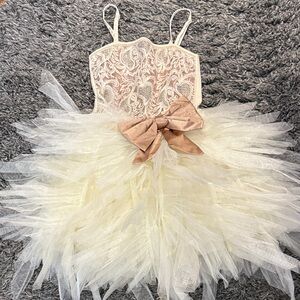 Ooh! La, La! Couture Cream and Gold Formal Dress